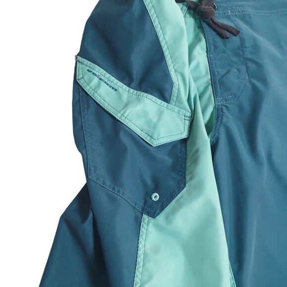 Volcom Mens Two Tone Board Shorts With Cargo Pocket Drawstring Waist 40 In Trunk - Picture 3 of 5